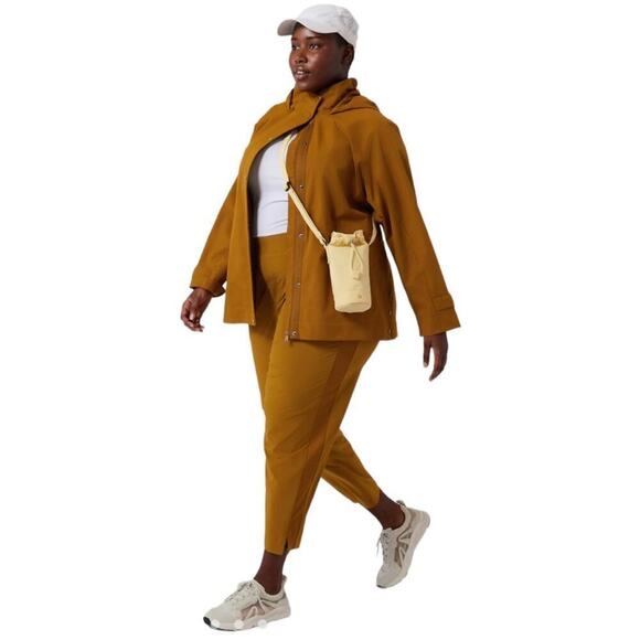 Athleta Brooklyn Ankle Tapered Leg Ribbed Textured Joggers Pant Brass Yellow 16 - Picture 16 of 16